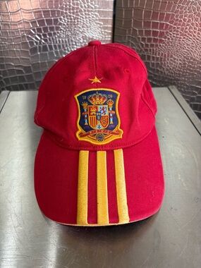 adidas Spain Red Cap with Yellow Embroidered Detail